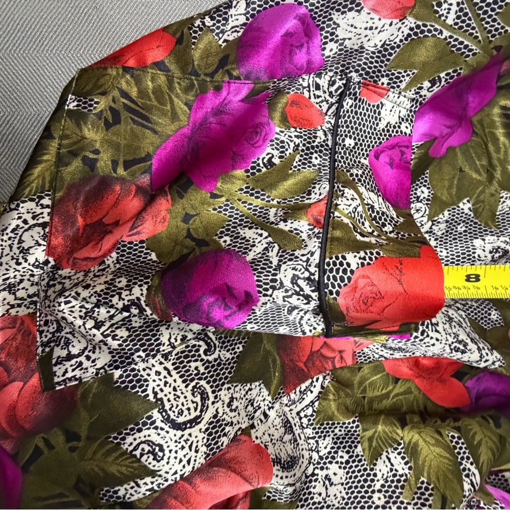 Nordstrom lingerie women’s size large robe with belt style number 720075P floral - Picture 5 of 6